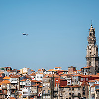 Buy canvas prints of Porto cityscape with Clerigos tower, Portugal by Andrei Bortnikau