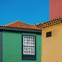 Buy canvas prints of Colorful houses with windows by Andrei Bortnikau
