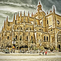 Buy canvas prints of View of Cathedral of Segovia by Igor Krylov