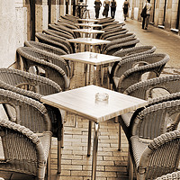 Buy canvas prints of Cafe in the street by Igor Krylov