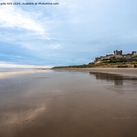 Buy canvas prints of Bamburgh Castle. by Angela Aird