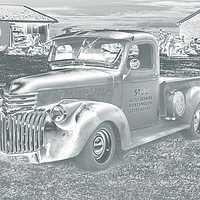 Buy canvas prints of Vintage Truck. by Angela Aird