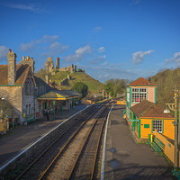Buy canvas prints of Corfe Castle. by Angela Aird