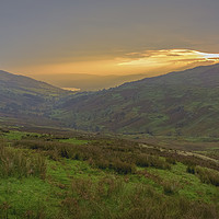 Buy canvas prints of Cumbrian Sunset. by Angela Aird