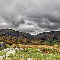 Buy canvas prints of Hardknott Pass. by Angela Aird