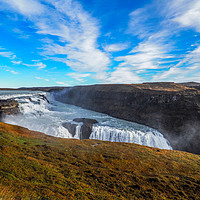 Buy canvas prints of Gulfoss waterfall by Angela Aird