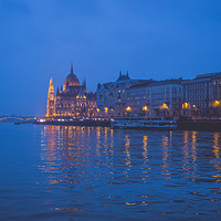 Buy canvas prints of The parliament in Budapest. by Angela Aird