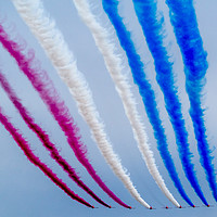 Buy canvas prints of The Red Arrows. by Angela Aird