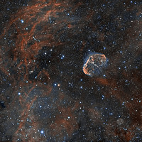 Buy canvas prints of Crescent Nubula. by Angela Aird