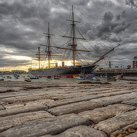 Buy canvas prints of HMS Warrior. by Angela Aird