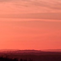 Buy canvas prints of sunset over the Purbecks by Henry Horton