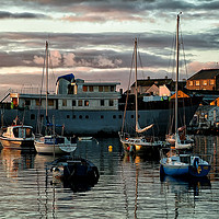 Buy canvas prints of Harbour Sunrise by Rick Penrose