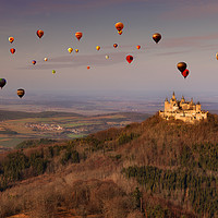 Buy canvas prints of Montgolfiere Balloon fiesta by Thomas Herzog