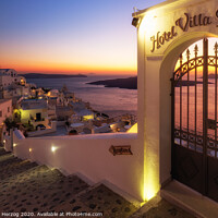 Buy canvas prints of Blue hour Santorini by Thomas Herzog