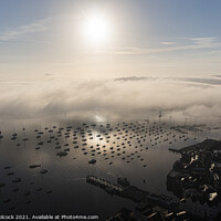 Buy canvas prints of Falmouth Harbour in the mist by Tim Woolcock