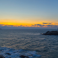 Buy canvas prints of Godrevy Lighthouse Sunset by Tim Woolcock