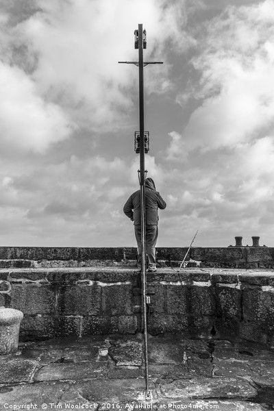 Lone Fisherman Picture Board by Tim Woolcock