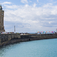 Buy canvas prints of Porthleven Pier, Cornwall, England by Tim Woolcock