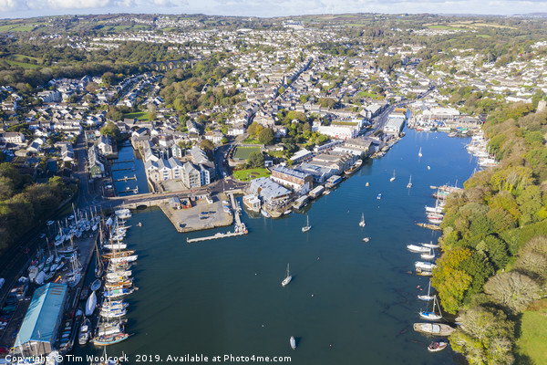 Aerial Photograph of Penryn, Cornwall, England Picture Board by Tim Woolcock