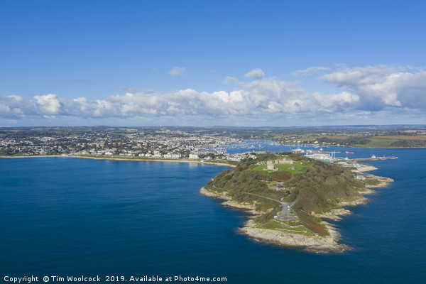 Aerial Photograph of Pendennis Point, Falmouth, Co Picture Board by Tim Woolcock