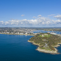 Buy canvas prints of Aerial Photograph of Pendennis Point, Falmouth, Co by Tim Woolcock