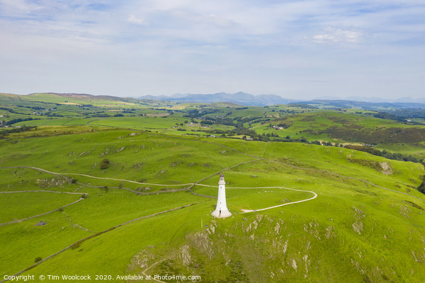 Aerial Photograph of Ulverston Hoad Monument, Lake Picture Board by Tim Woolcock