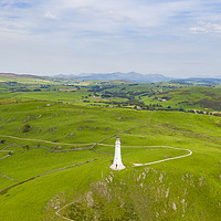 Buy canvas prints of Aerial Photograph of Ulverston Hoad Monument, Lake by Tim Woolcock