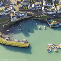 Buy canvas prints of Aerial photograph of Newlyn harbour, Penzance, Cornwall, England by Tim Woolcock