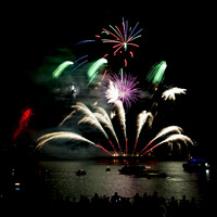Buy canvas prints of Plymouth's annual National Firework competition by Tim Woolcock