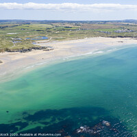 Buy canvas prints of Aerial photography of Godrevy beach by Tim Woolcock