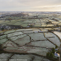 Buy canvas prints of Early morning flight around Carn Brea, Redruth, Cornwall by Tim Woolcock