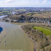 Buy canvas prints of Aerial photograph of Malpus, Truro, Cornwall, England by Tim Woolcock