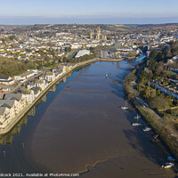 Buy canvas prints of Aerial photograph of Truro, Cornwall, England by Tim Woolcock