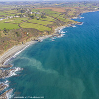 Buy canvas prints of Headland near Portscatho, Cornwall by Tim Woolcock