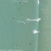 Buy canvas prints of Newquay surfers by Tim Woolcock