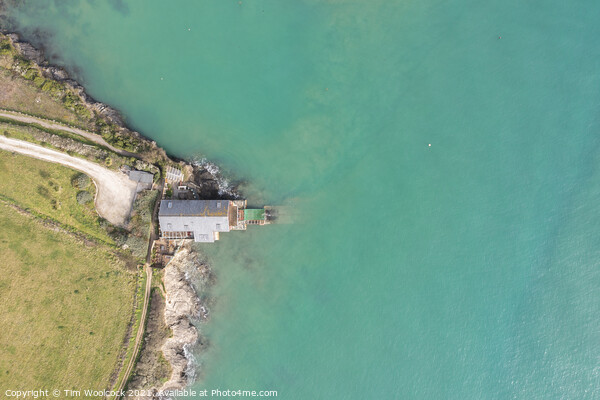 Aerial photograph taken near Lellizzick, near Padstow, Cornwall, Picture Board by Tim Woolcock