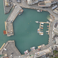Buy canvas prints of Aerial photograph taken near Padstow Harbour, Cornwall, England. by Tim Woolcock
