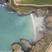 Buy canvas prints of Aerial photograph taken near Trevone Beach nr Padstow, Cornwall, by Tim Woolcock