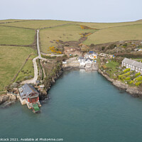 Buy canvas prints of Aerial photograph taken near Lellizzick, near Padstow, Cornwall, by Tim Woolcock