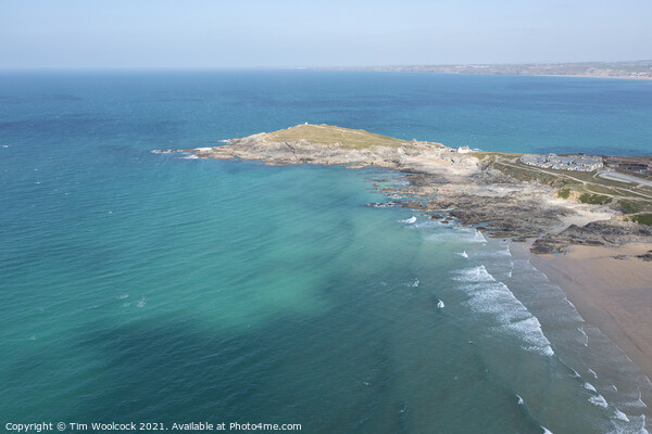 Aerial photograph of Newquay, Cornwall, England. Picture Board by Tim Woolcock