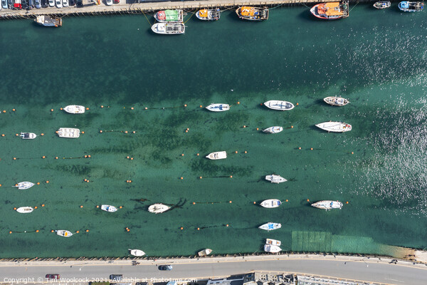 Aerial photograph of Looe, Cornwall, England. Picture Board by Tim Woolcock