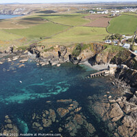 Buy canvas prints of Aerial photograph of the Lizard, Cornwall, England. by Tim Woolcock