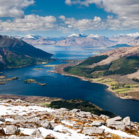 Buy canvas prints of View from The Pap of Glencoe by Mark Greenwood
