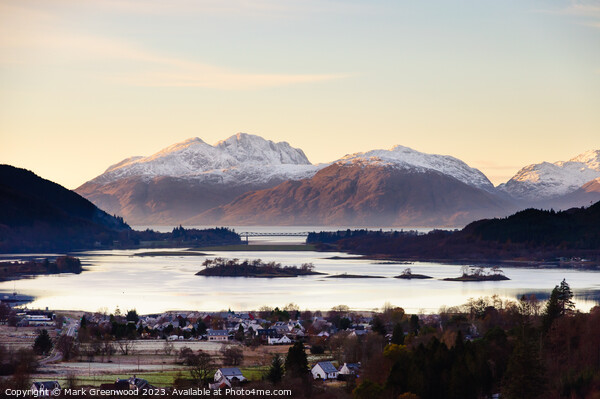 Glencoe Village and The Mountains of Ardgour Picture Board by Mark Greenwood