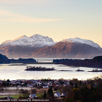 Buy canvas prints of Glencoe Village and The Mountains of Ardgour by Mark Greenwood