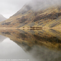 Buy canvas prints of Moody Reflections of Loch Achtriochtan by Mark Greenwood
