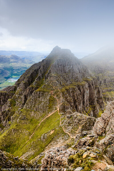 Pinnacles of Liathach: A Hiker's Dream Picture Board by Mark Greenwood