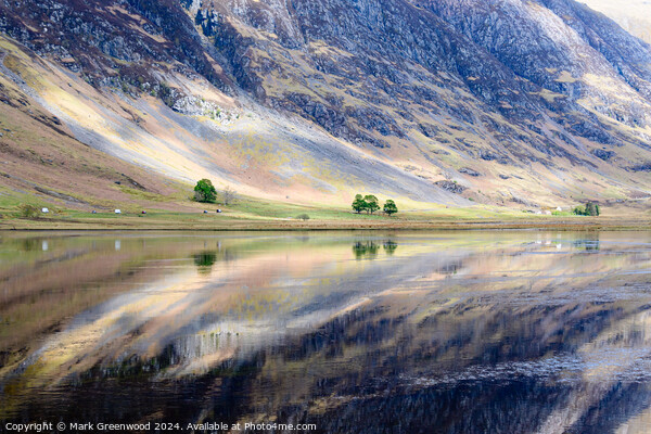 Loch Achtriochtan. Glen Coe, Scotland Picture Board by Mark Greenwood