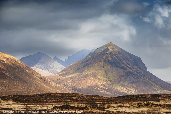 The Mystical Peaks of Skye Picture Board by Mark Greenwood