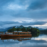 Buy canvas prints of Catbells and Derwent Water in blue hour by Bruce Little